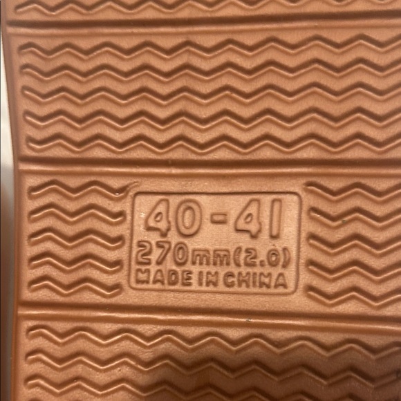 NWOT Cozy Tan Slip-On Shoes with Embroidered Trim - Picture 7 of 7